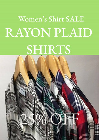 Ladies Rayon Plaid Shirts