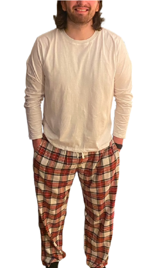 Men's 2 Piece Flannel Pajama Set. Style 4300.Color Multi