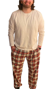 Men's 2 Piece Flannel Pajama Set. Style 4300.Color Multi