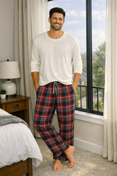 Men's 2 Piece Pajama Set. Style 4301.Color Grey