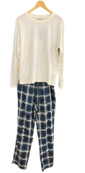 Ladies 2 Piece Flannel Pajama Set-Olive. Style 4303