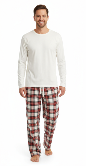 Men's 2 Piece Flannel Pajama Set. Style 4300.Color Multi