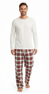 Men's 2 Piece Flannel Pajama Set. Style 4300.Color Multi