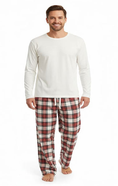 Men's 2 Piece Flannel Pajama Set. Style 4300.Color Multi