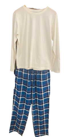 Ladies 2 Piece Flannel Pajama Set. Style 4305. Royal Blue