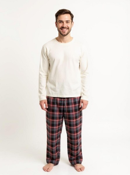 Men's 2 Piece Pajama Set. Style 4301.Color Grey