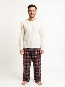 Men's 2 Piece Pajama Set. Style 4301.Color Grey