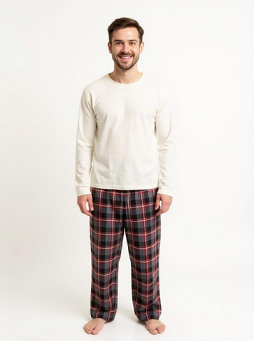 Men's 2 Piece Pajama Set. Style 4301.Color Grey