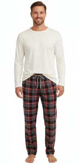 Men's 2 Piece Pajama Set. Style 4301.Color Grey