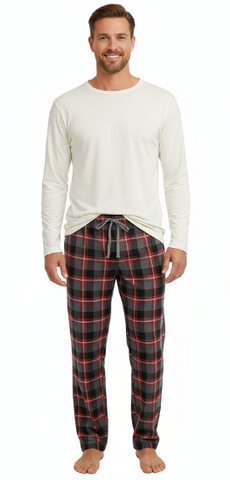 Men's 2 Piece Pajama Set. Style 4301.Color Grey