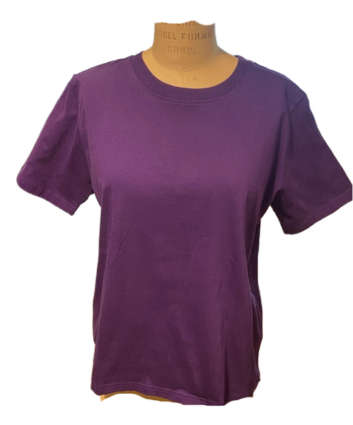 Ladies short sleeves,crew neck 100% cotton T shirt.Style 102