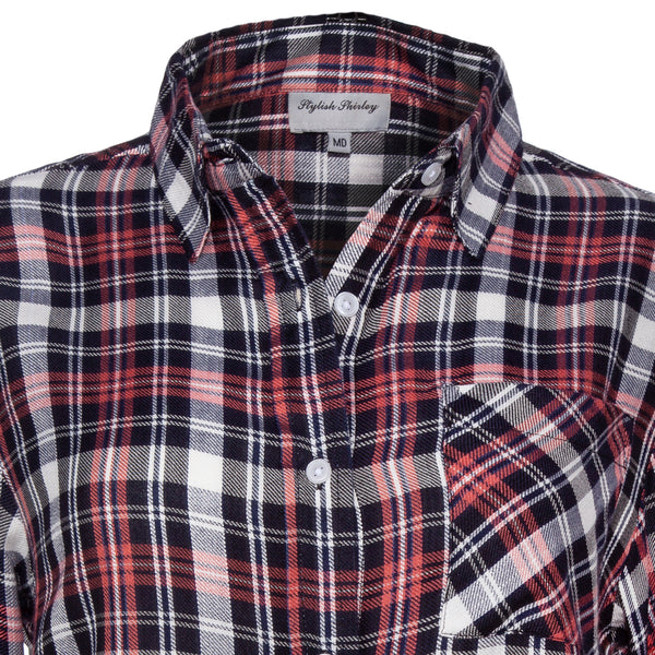 Rayon plaid shirts for women