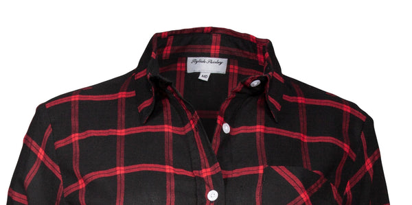 Rayon plaid shirts for women