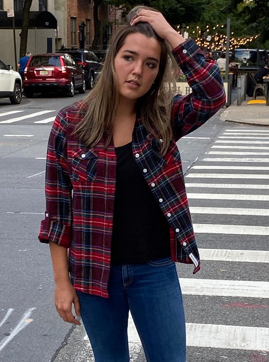ブラウス シャツ PLAID SATIN BLOUSE レディース GEMEDA ブラウス シャツ レトロチェック柄シャツ レディース